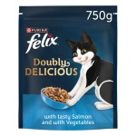 Felix Doubly Delicious Dry Cat Food 750g - Salmon & Vegetables