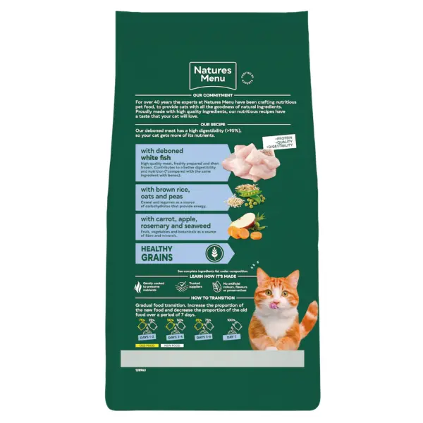 Natures Menu Cat Dry 1.25kg - White Fish