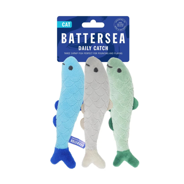 Battersea Daily Catch Catnip Cat Toys 3pk
