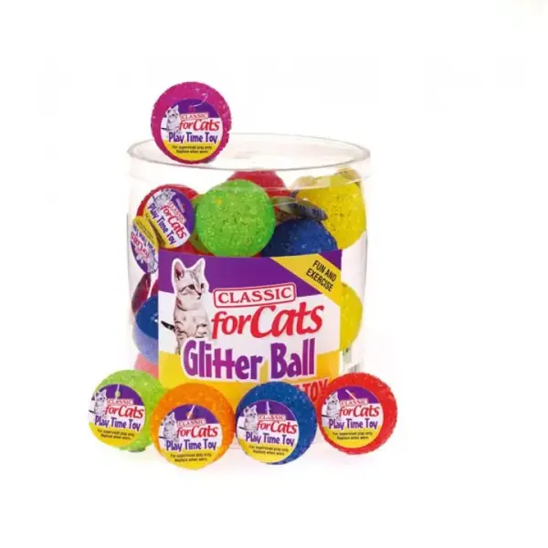 Classic Glitter Balls assorted for Cats x 1
