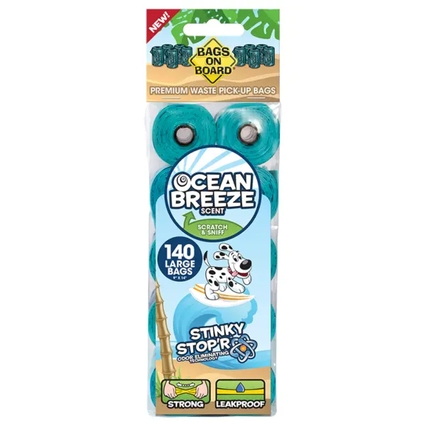 Bags on Board 10 Rolls - Ocean Breeze Scent