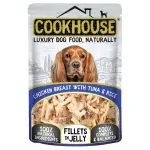 Cookhouse Adult Dog - Chicken Breast with Tuna & Rice Fillets in Jelly 100g
