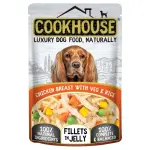 Cookhouse Adult Dog - Chicken Breast with Veg & Rice Fillets in Jelly 100g