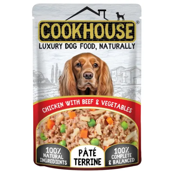 Cookhouse Adult Dog - Chicken with Beef & Vegetables Pate Terrine 100g