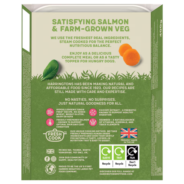Harringtons Grain Free - Salmon with Potato & Vegetables 400g