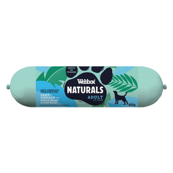 Webbox Naturals Wet Adult Dog Food Sausage - 650g
