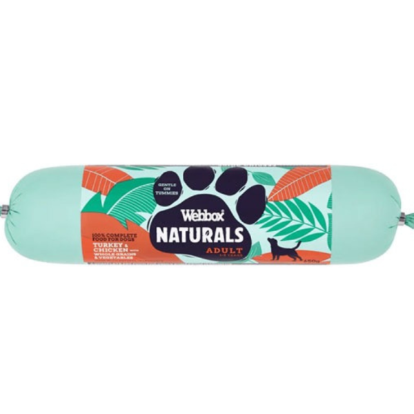 Webbox Naturals Wet Adult Dog Food Sausage - 650g