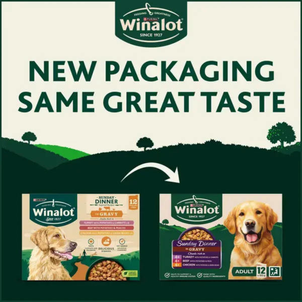 Winalot Meaty Chunks in Sunday Dinner 40 x 100g