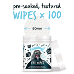 Bugalugs Tear Stain Eye Wipes for Dogs (100 Wipes)