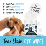 Bugalugs Tear Stain Eye Wipes for Dogs (100 Wipes)