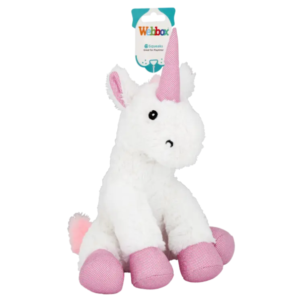 Webbox Unicorn Plush Dog Toy - Pink