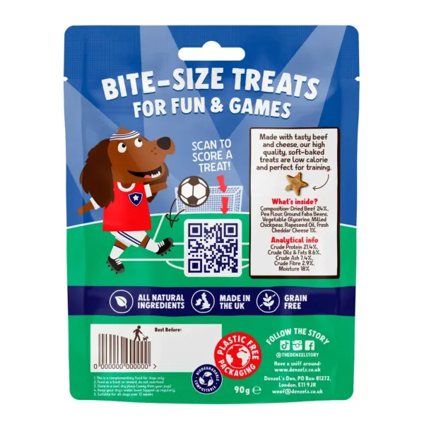 Denzel's Footy Stars Dog Treats 90g