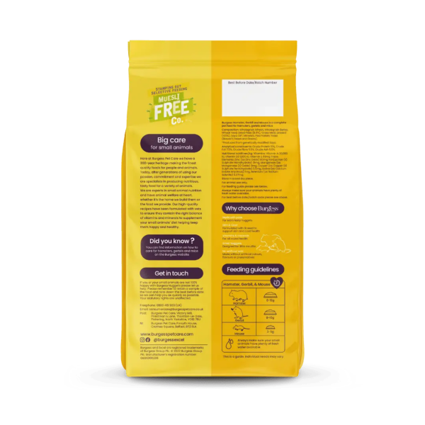 Burgess Hamster, Gerbil & Mouse Food 750g