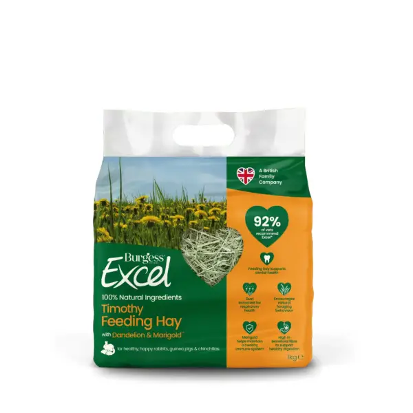 Burgess Excel Timothy Feeding Hay with Dandelion & Marigold 1kg