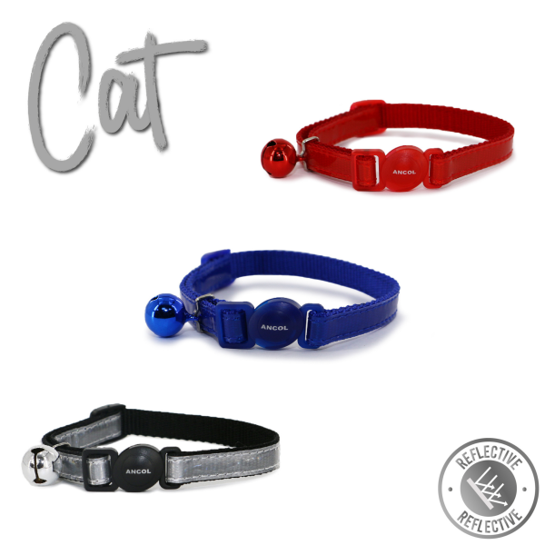 Ancol Cat Collar - Reflective Silver