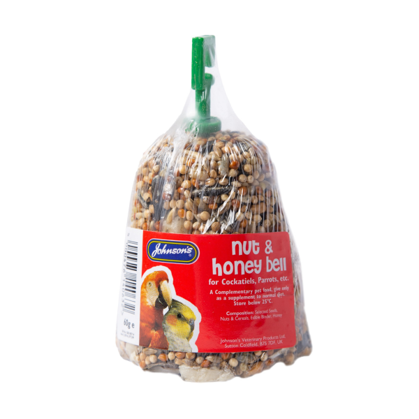 Johnson's Nut & Honey Bells for Cockatiels & Parrots 50g
