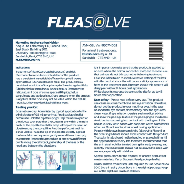 FleaSolve Spot-on Solution for Cats
