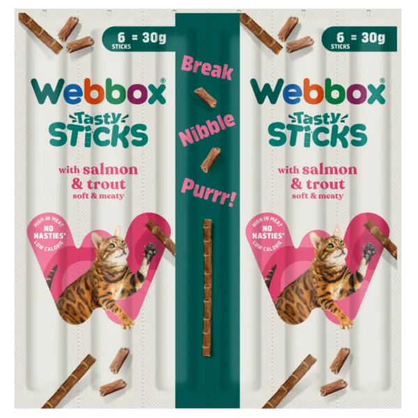 Webbox Tasty Sticks 30g - Salmon & Trout