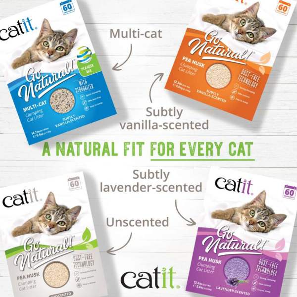 Catit Go Natural Pea Husk Clumping Litter 5.6kg - Vanilla