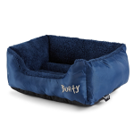 Deluxe Fleece Dog Bed - Blue