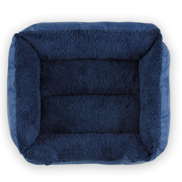 Deluxe Fleece Dog Bed - Blue