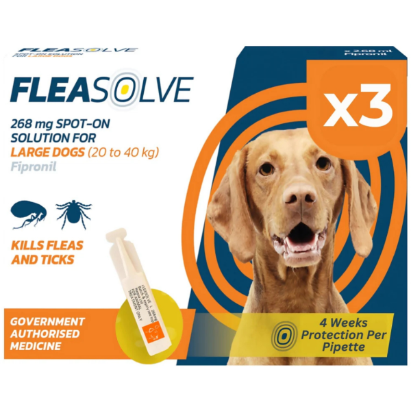 FleaSolve Spot-on Solution for Large Dogs 20-40kg