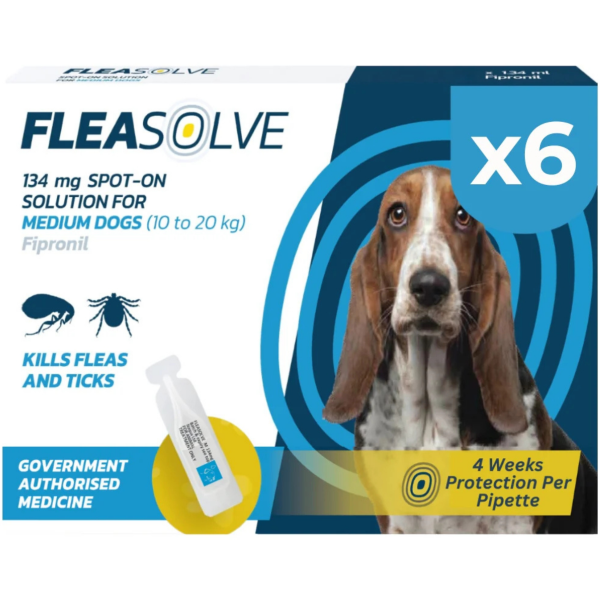 FleaSolve Spot-on Solution for Medium Dogs 10-20kg
