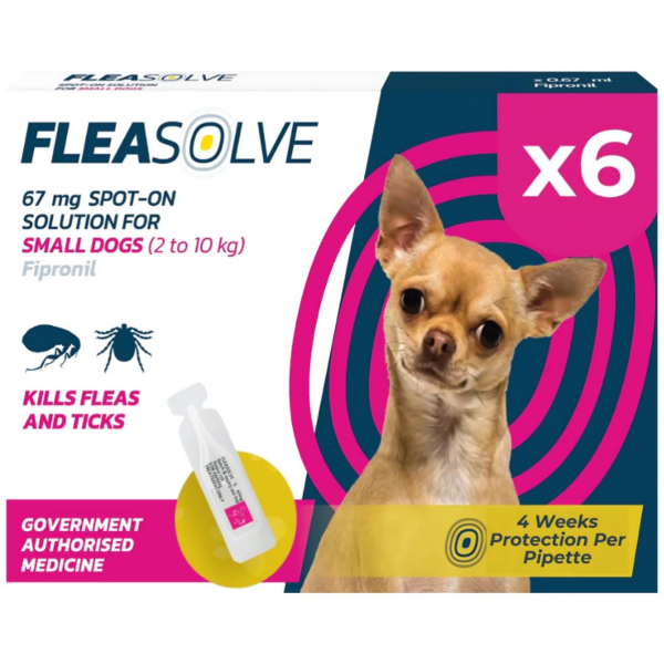 FleaSolve Spot-on Solution for Small Dogs 2-10kg