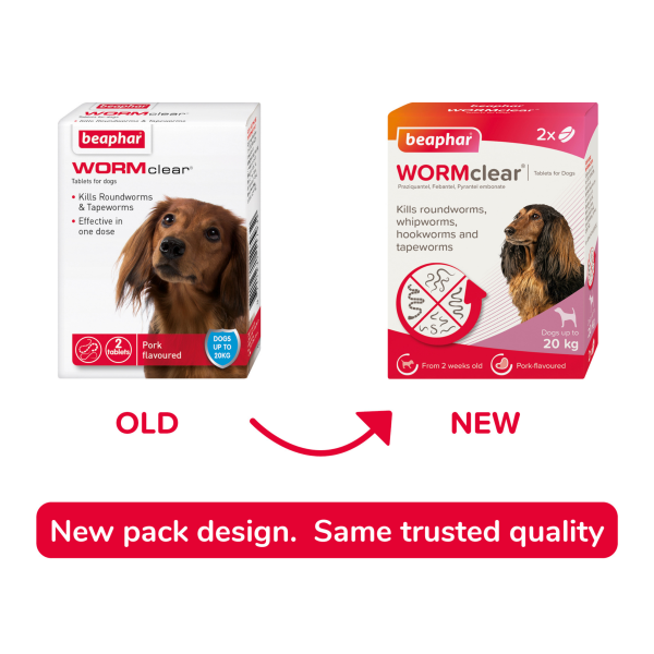 Beaphar Wormclear Dogs - 20kg (2 Tablets)