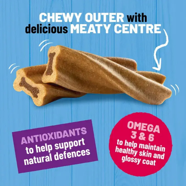 Bakers Meaty Twists Beef Dog Chews 180g