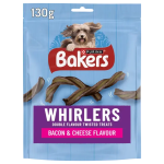 Bakers Bacon & Cheese Whirlers 130g