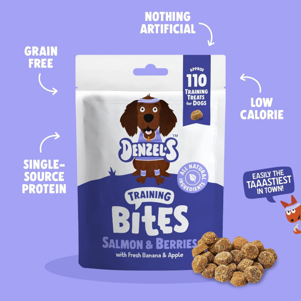 Denzels Superfood Bites 100g - Banana, Berries & Salmon
