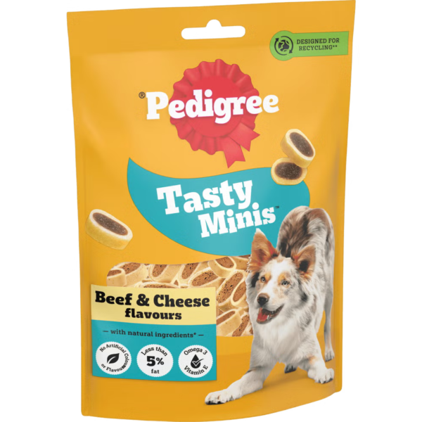 Pedigree Tasty Minis Nibbles - Cheese & Beef 140g