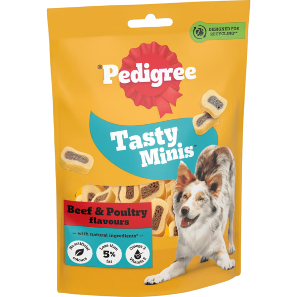 Pedigree Tasty Minis Chewy Slices - Beef & Poultry 155g