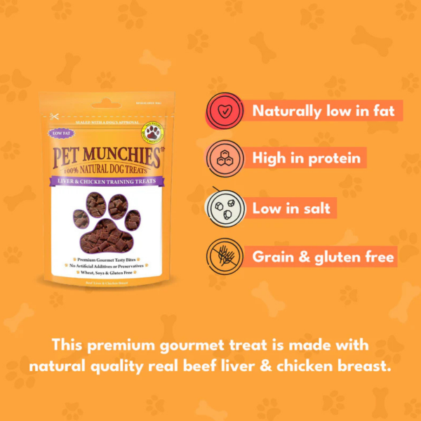 Pet Munchies Training Treats 50g - Liver and Chicken
