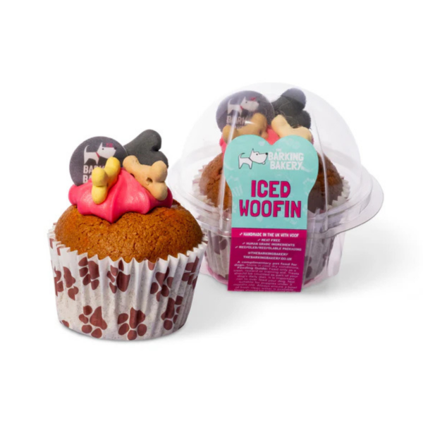 Barking Bakery - Vanilla Woofin with Pink Frosting