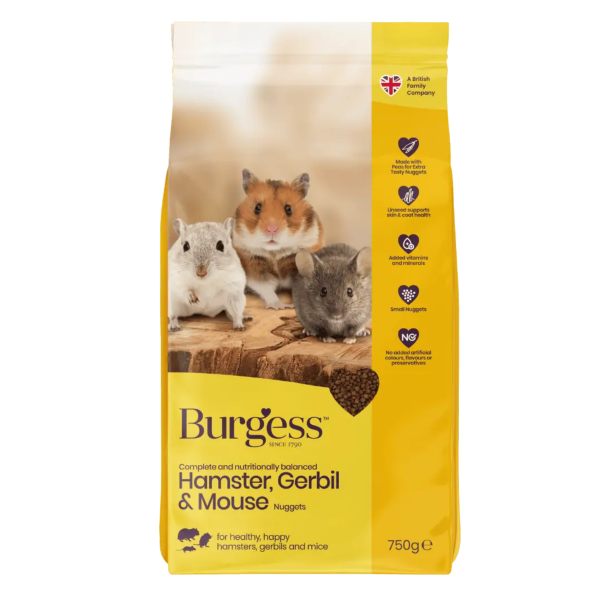 Burgess Hamster, Gerbil & Mouse Food 750g