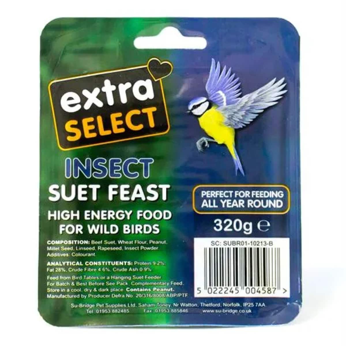 Extra Select Insect Suet Block 320g Main Image