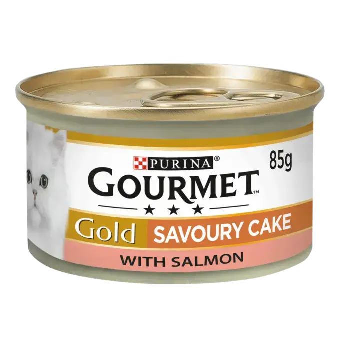 1-Gourmet-Cat-Wet-Gold-Savoury-Cake-Salmon-MHI-1080x1080_0.png Gourmet Gold Savoury Cake 85g - Salmon - Image 1
