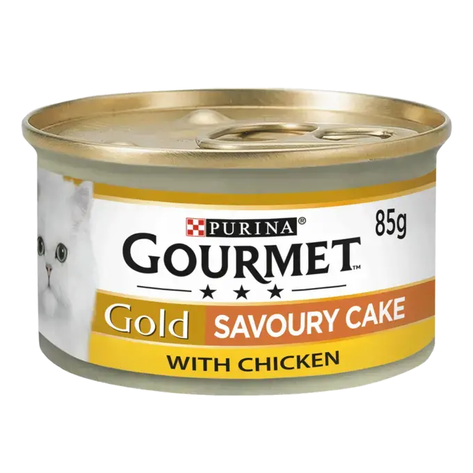 1-Gourmet-Cat-Wet-Gold-Savoury-Cake-chicken-MHI-1080x1080_0.png Gourmet Gold Savoury Cake 85g - Chicken - Image 1