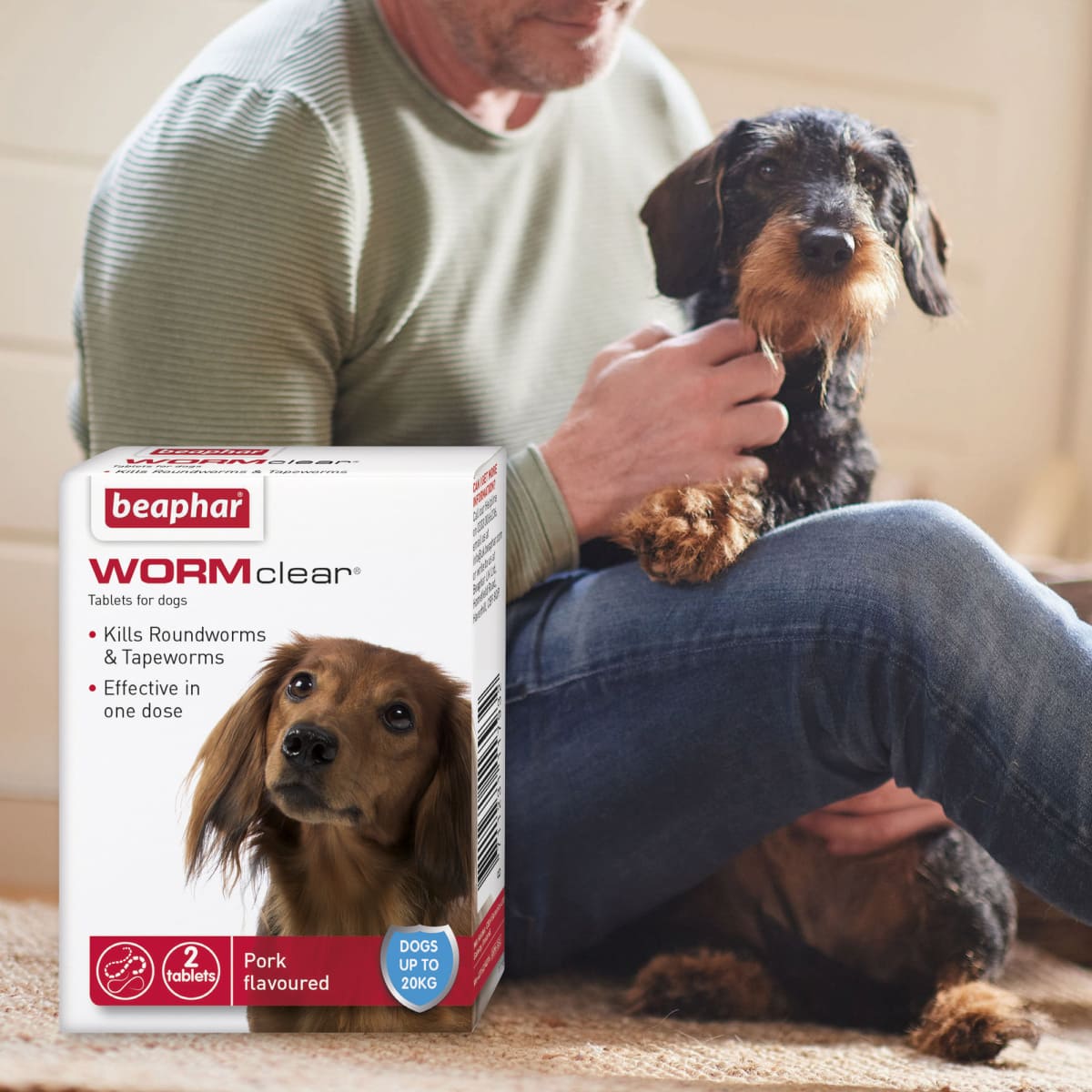 Beaphar Wormclear Dogs - 20kg (2 Tablets) Main Image