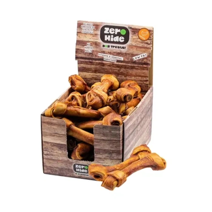 Zero Hide Peanut Butter & Chicken Knotted Bones - Large Main Image