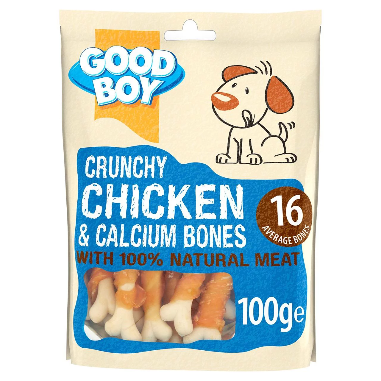 1280x1280 (1) Good Boy Chicken Calcium Bones 100g - Image 1