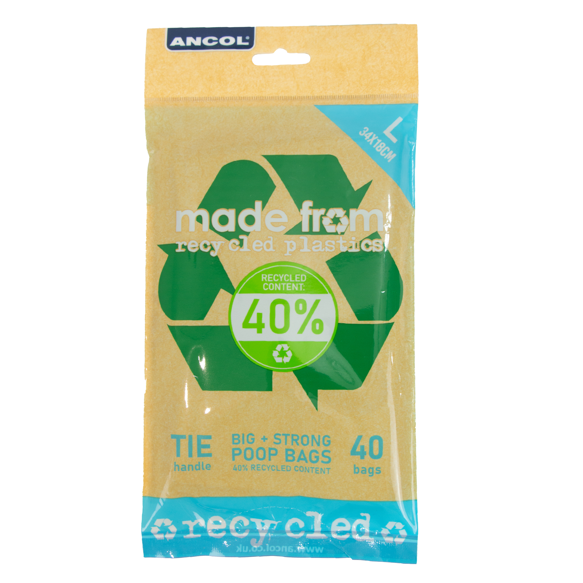 179000-1 Ancol Made From Flat Pack Poop Bags 40 Bags - Image 1