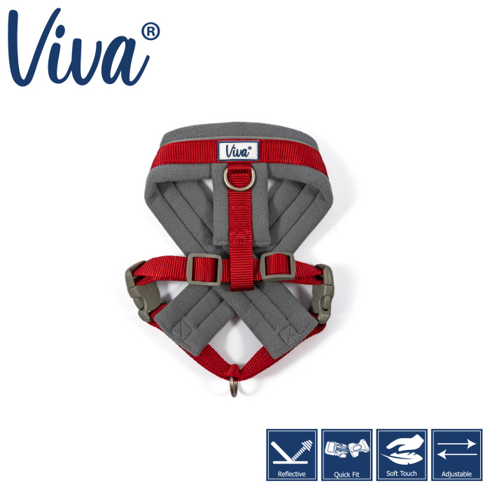 Ancol Viva Padded Harness - Red Main Image