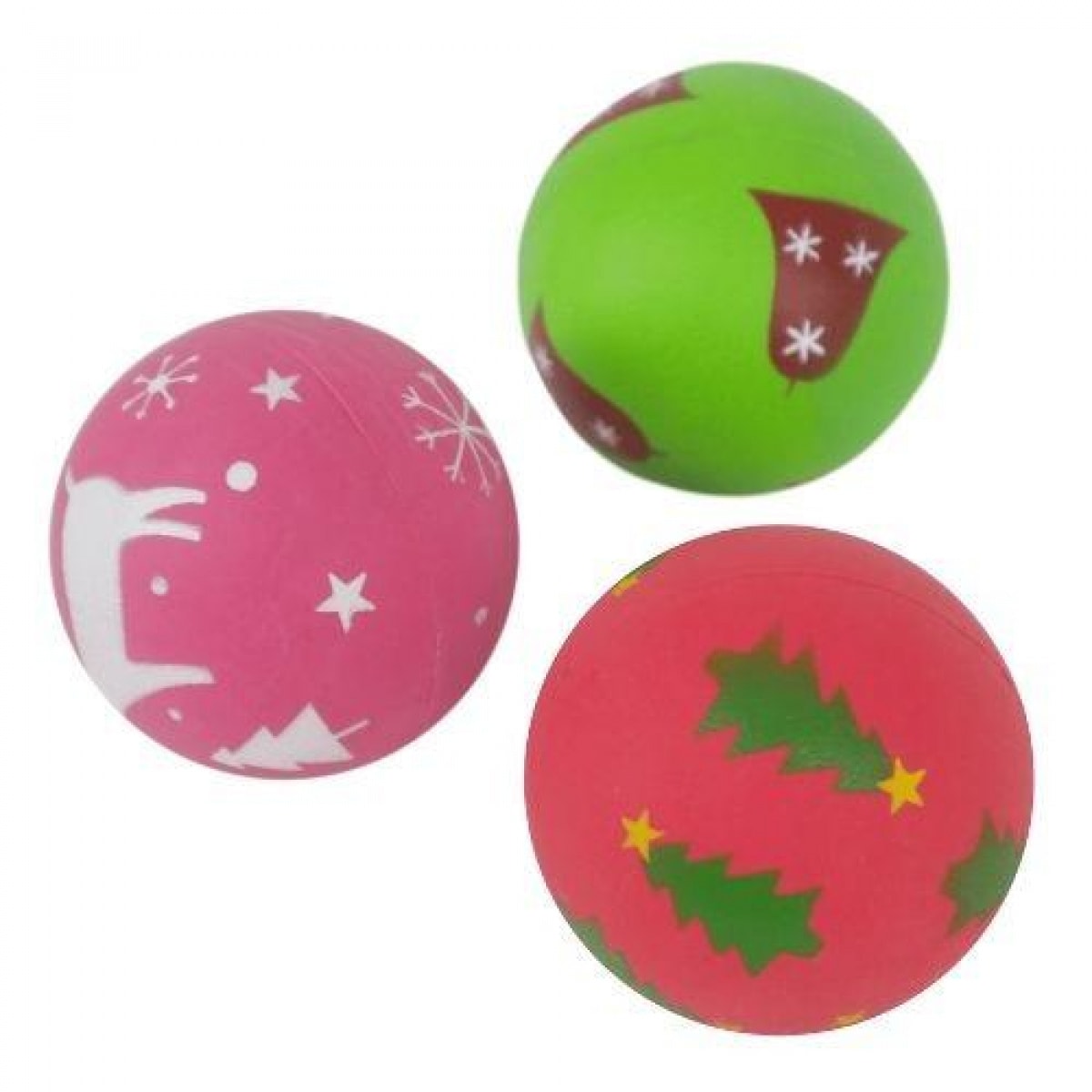 Rosewood Festive Rubber Ball – Pawfect Supplies Ltd Product Image