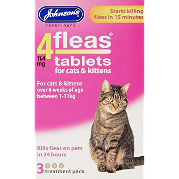 Johnson’s – 4Fleas Puppies/Small Dog 3 Tablets – Pawfect Supplies Ltd Product Image