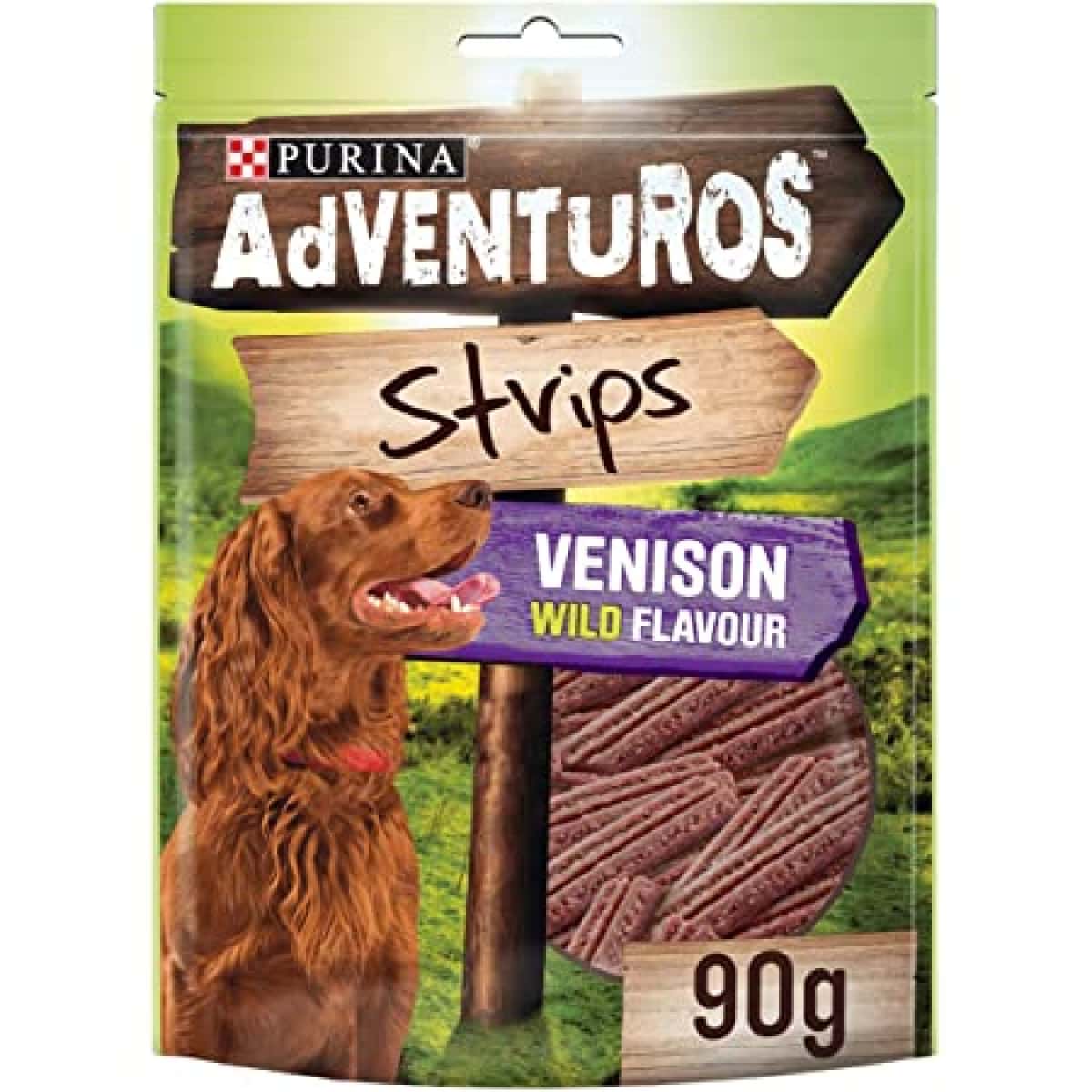 Adventuros – Venison Strips 90g – Pawfect Supplies Ltd Product Image