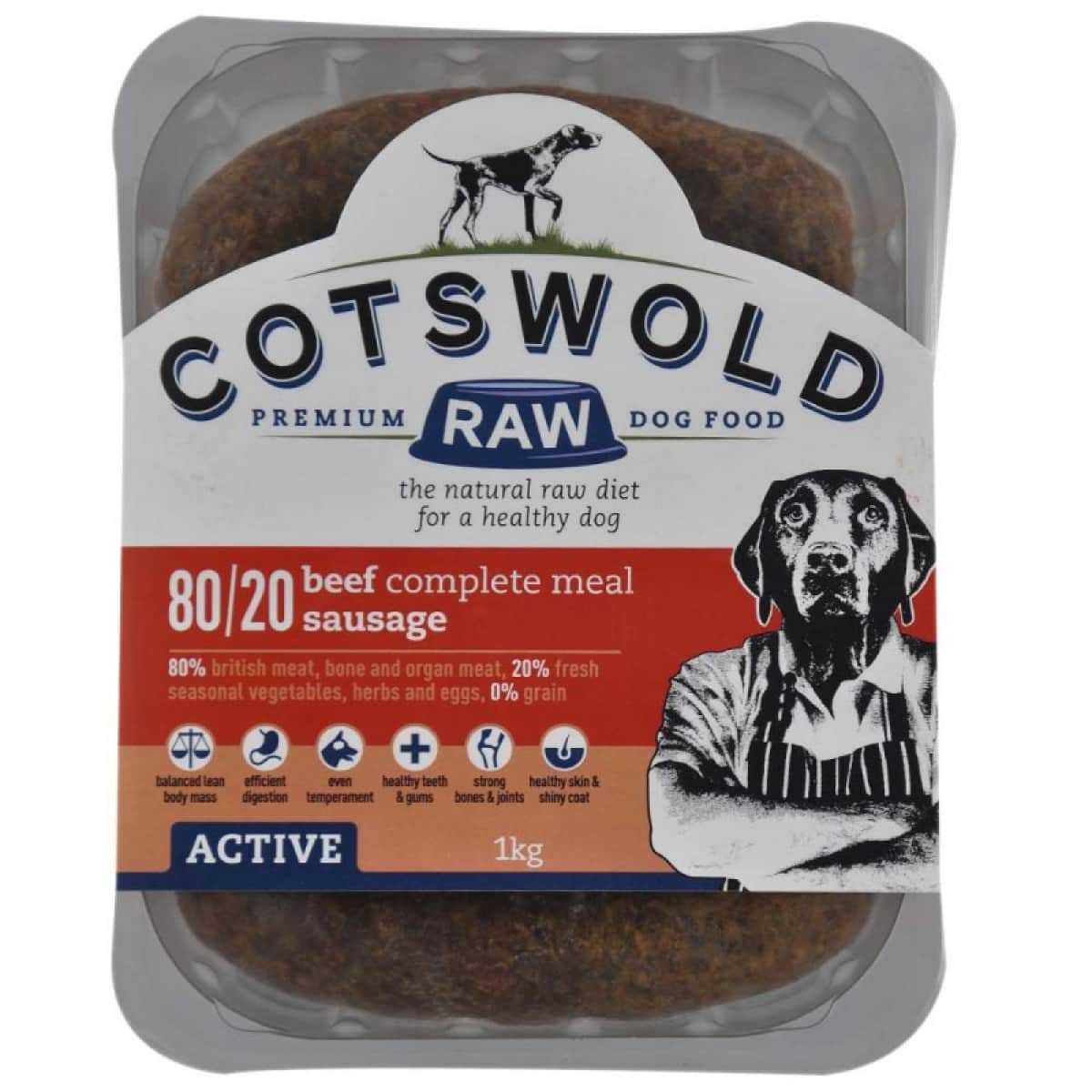 Cotswold Active Sausage Beef 1kg Main Image