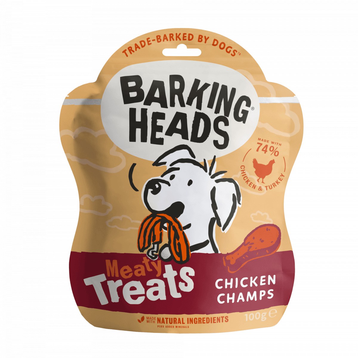 Barking Heads Chicken Champs 100g – Pawfect Supplies Ltd Product Image